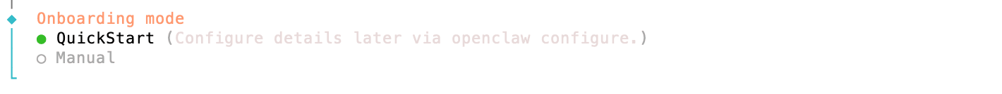 选择QuickStart快速启动